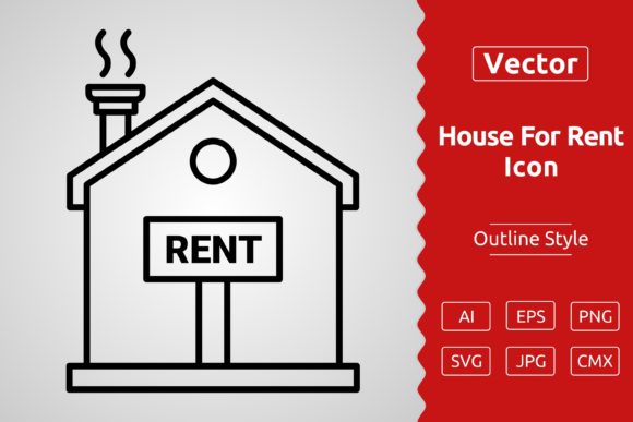 Download Vector House for Rent Outline Icon - House Collection