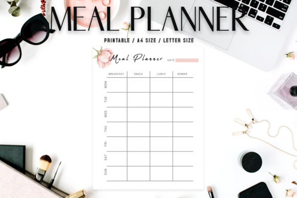 Download Floral Meal Planner Template V2 - Floral Collection