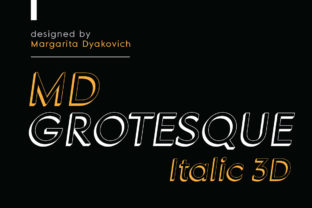 Download MD Grotesque Italic 3D - Grotesque Collection