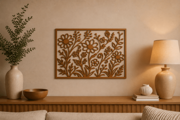 Download Floral Wall Panel SVG Laser Cut File - Floral Collection