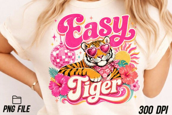 Download Easy Tiger Retro Summer PNG Pink Disco - Easy Collection