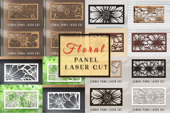 Download Floral Panel Laser Cut Svg Bundle - Floral Collection