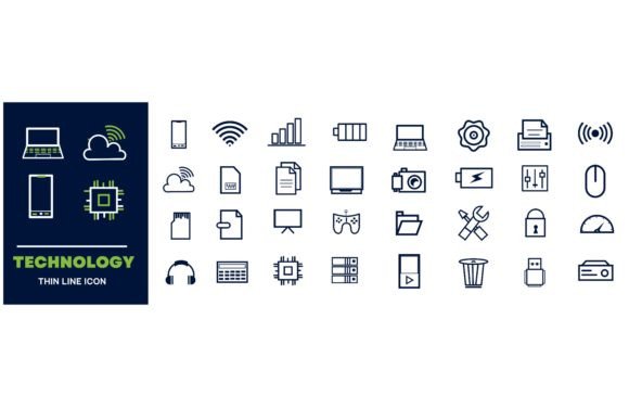 Download Technology Data Analytics Icon Set - Techno Collection