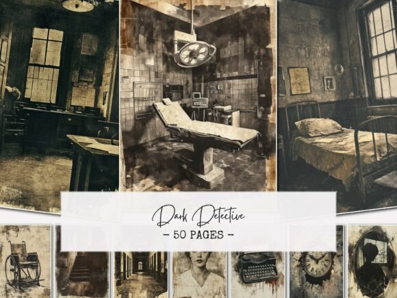 Download Dark Detective Junk Journal Pages - Dark Collection