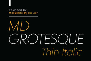 Download MD Grotesque Thin Italic - Grotesque Collection