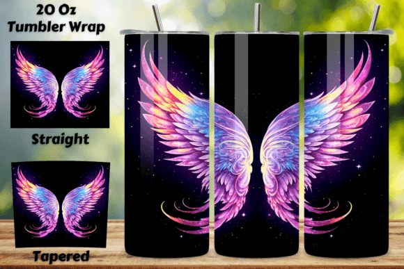 Download Techno Wings, Neon Gradient Feathers - Techno Collection