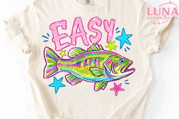 Download Easy Bass Fish Retro Sublimation PNG - Easy Collection